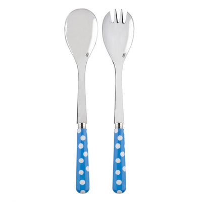 Sabre Paris White Dots Light Blue Salad Set