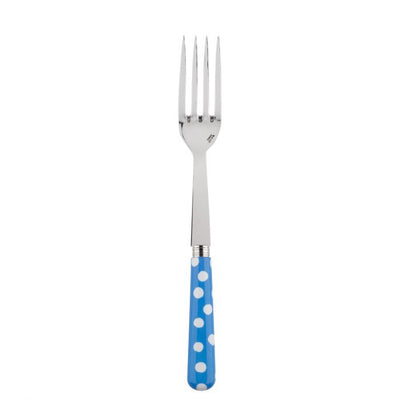 Sabre Paris White Dots Light Blue Serving Fork