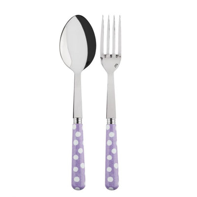 Sabre Paris White Dots Lilac Serving Set