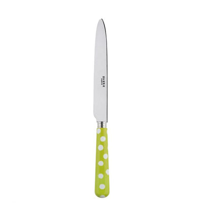 Sabre Paris White Dots Lime Dinner Knife