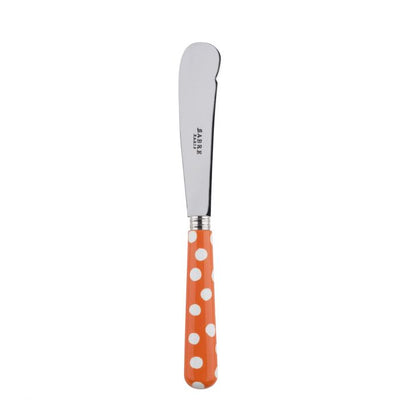 Sabre Paris White Dots Orange Butter Knife