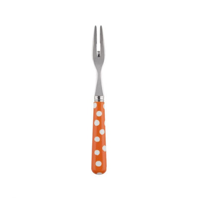 Sabre Paris White Dots Orange Cocktail Fork