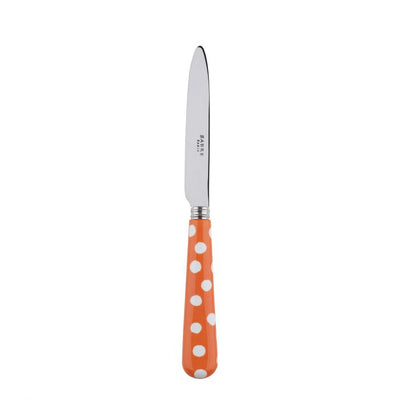 Sabre Paris White Dots Orange Dessert Knife