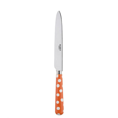 Sabre Paris White Dots Orange Dinner Knife
