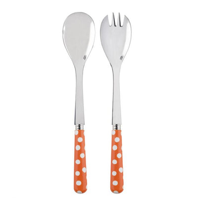 Sabre Paris White Dots Orange Salad Set