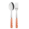 Sabre Paris White Dots Orange Serving Set