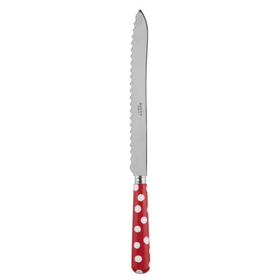 Sabre Paris White Dots Red Bread Knife