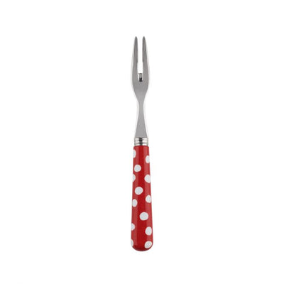 Sabre Paris White Dots Red Cocktail Fork