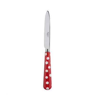 Sabre Paris White Dots Red Dessert Knife