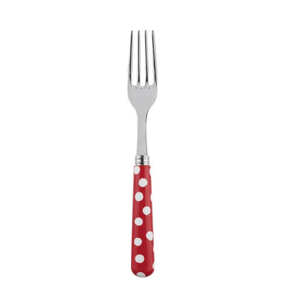 Sabre Paris White Dots Red Dinner Fork