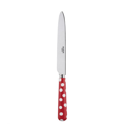 Sabre Paris White Dots Red Dinner Knife