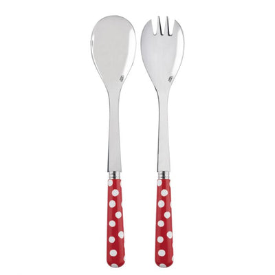 Sabre Paris White Dots Red Salad Set