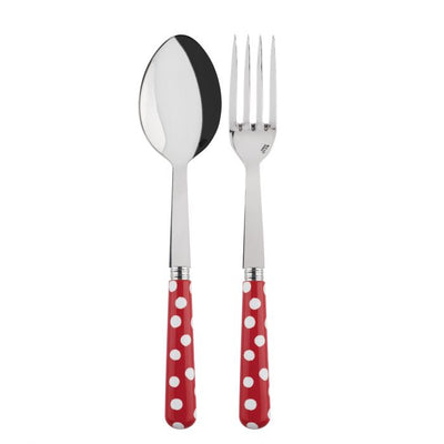 Sabre Paris White Dots Red Serving Set