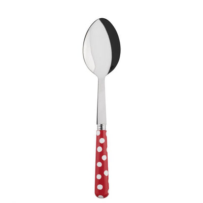 Sabre Paris White Dots Red Serving Spoon