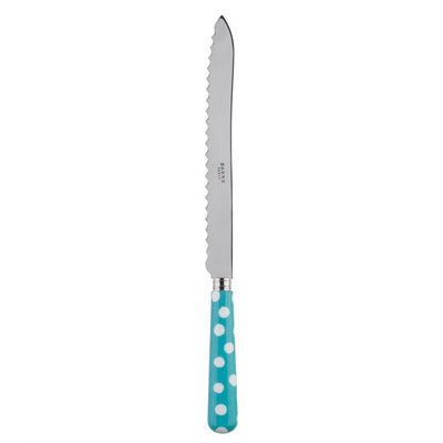 Sabre Paris White Dots Turquoise Bread Knife