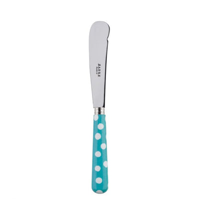 Sabre Paris White Dots Turquoise Butter Knife