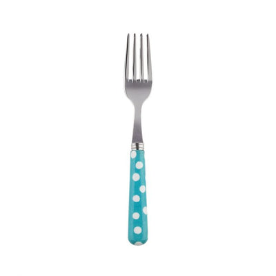 Sabre Paris White Dots Turquoise Cake Fork