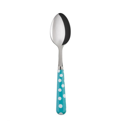 Sabre Paris White Dots Turquoise Dessert Spoon