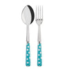 Sabre Paris White Dots Turquoise Serving Set