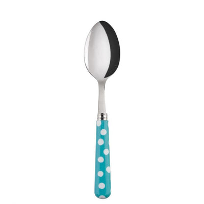 Sabre Paris White Dots Turquoise Soup Spoon