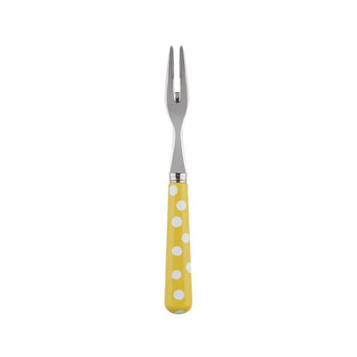 Sabre Paris White Dots Yellow Cocktail Fork