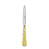 Sabre Paris White Dots Yellow Dessert Knife