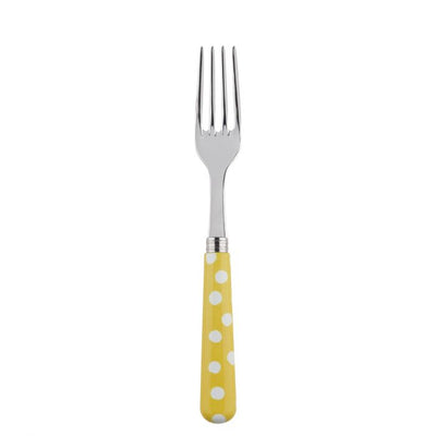 Sabre Paris White Dots Yellow Dinner Fork