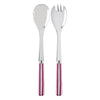 Sabre Paris White Stripe Fuchsia Salad Set