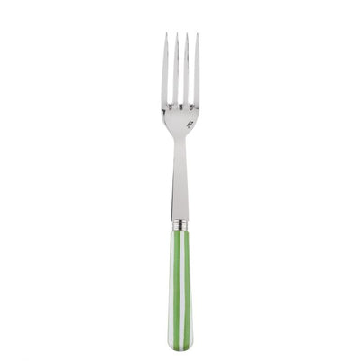 Sabre Paris White Stripe Garden Green Serving Fork