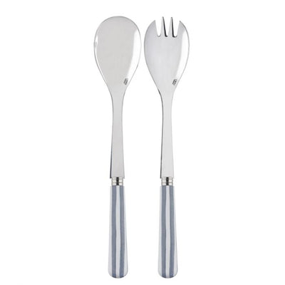 Sabre Paris White Stripe Grey Salad Set