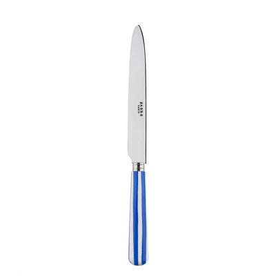 Sabre Paris White Stripe Lapis Blue Dinner Knife