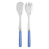 Sabre Paris White Stripe Lapis Blue Salad Set