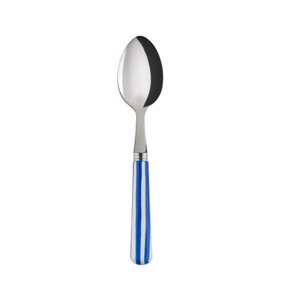 Sabre Paris White Stripe Lapis Blue Teaspoon