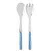 Sabre Paris White Stripe Light Blue Salad Set