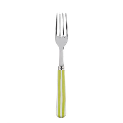 Sabre Paris White Stripe Lime Dinner Fork
