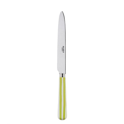 Sabre Paris White Stripe Lime Dinner Knife