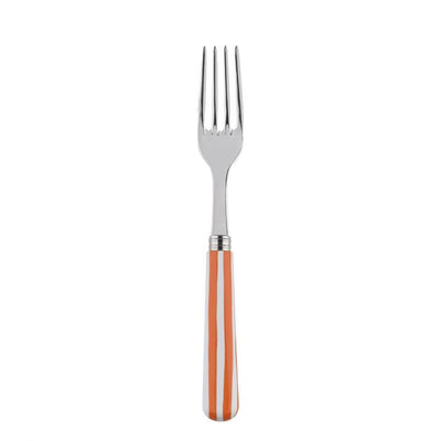 Sabre Paris White Stripe Orange Dinner Fork