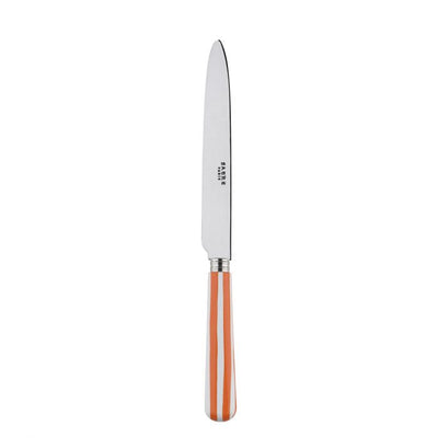 Sabre Paris White Stripe Orange Dinner Knife