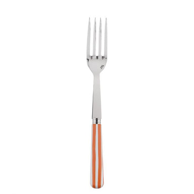 Sabre Paris White Stripe Orange Serving Fork