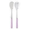 Sabre Paris White Stripe Pink Salad Set