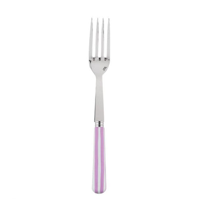 Sabre Paris White Stripe Pink Serving Fork