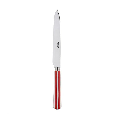 Sabre Paris White Stripe Red Dinner Knife