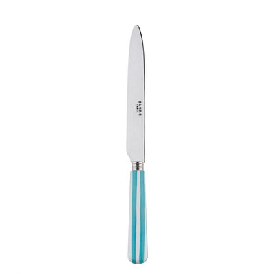 Sabre Paris White Stripe Turquoise Dinner Knife