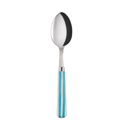 Sabre Paris White Stripe Turquoise Soup Spoon