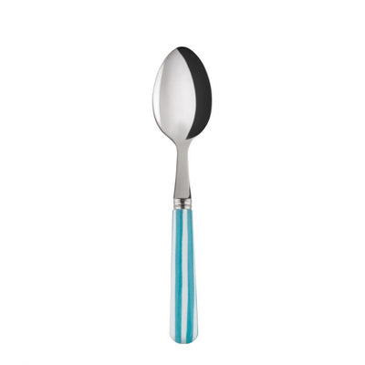 Sabre Paris White Stripe Turquoise Teaspoon