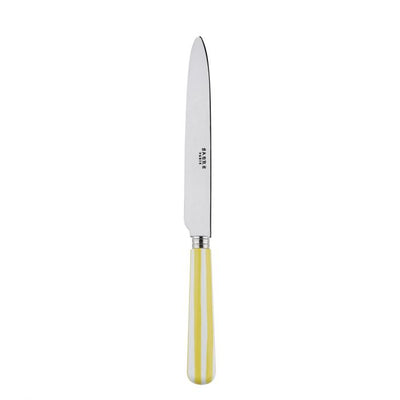 Sabre Paris White Stripe Yellow Dinner Knife