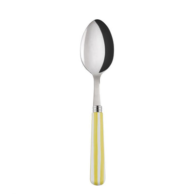 Sabre Paris White Stripe Yellow Soup Spoon